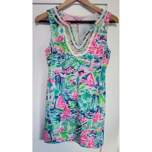 Lilly Pulitzer Harper Shift Dress in Salt in the Air Print Size XS